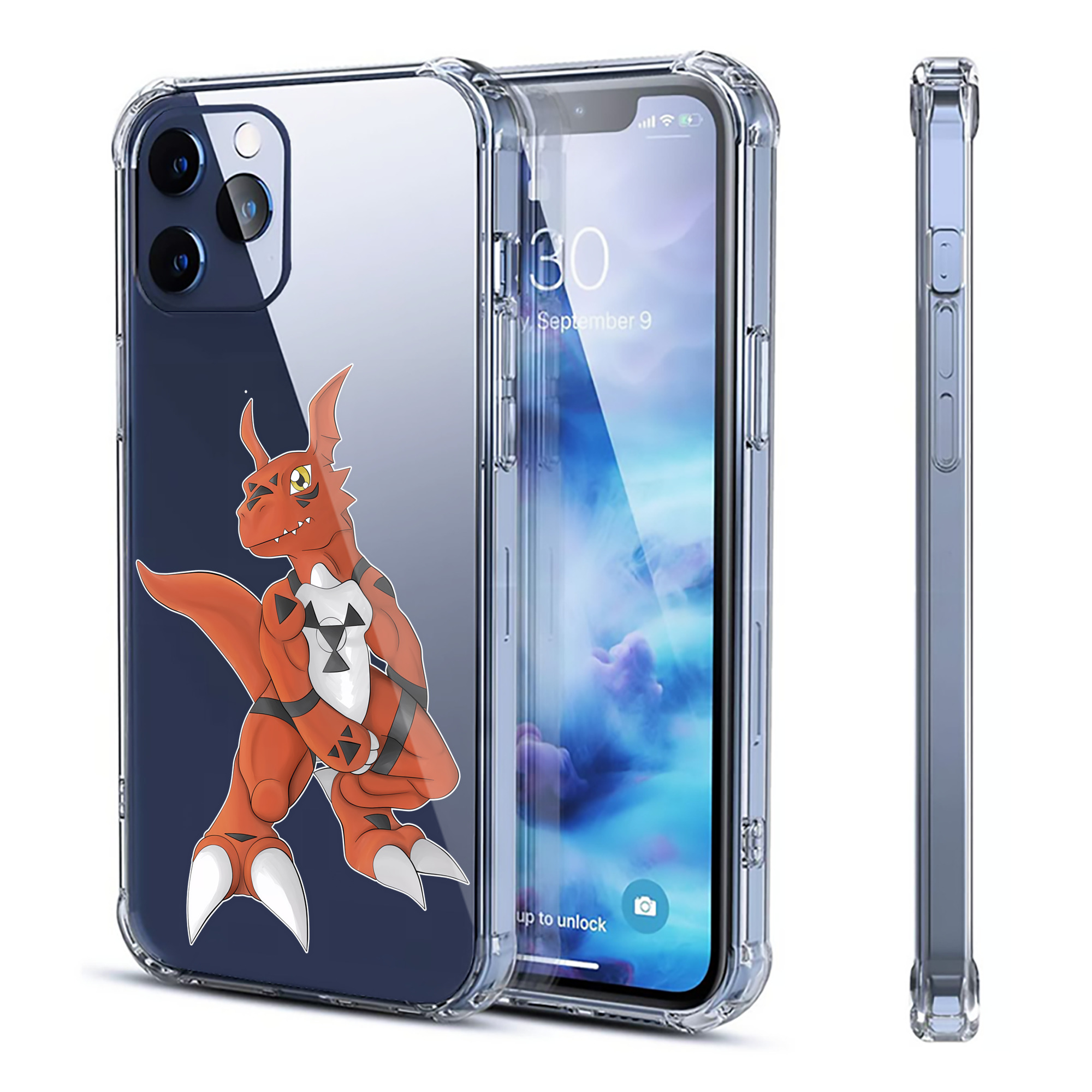 （画像用） Digimon デジタルモンスター/デジモン 【iPhone 12シリーズ対応】透明スマホケース（クリアソフトケース）